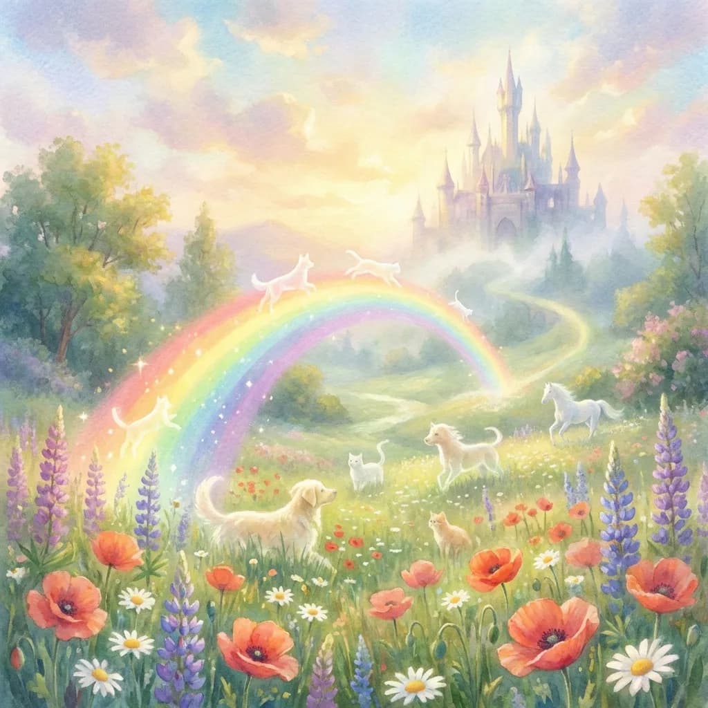 虹の橋とは?ペットが渡る場所の意味と由来