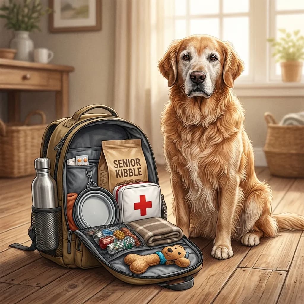 シニアペットの防災対策|「人間用」避難袋では足りない理由と「ペット・ファーストエイド」の備え方